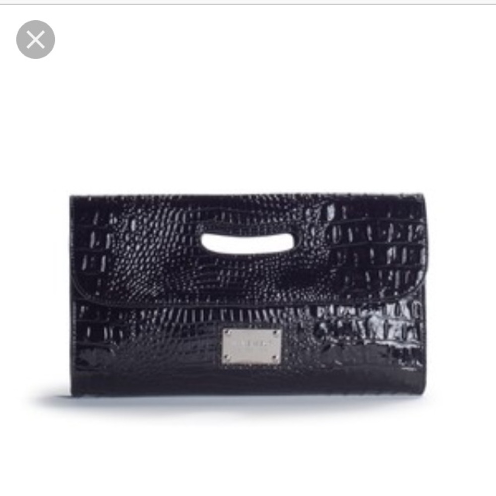 Nine West Black Croc Clutch